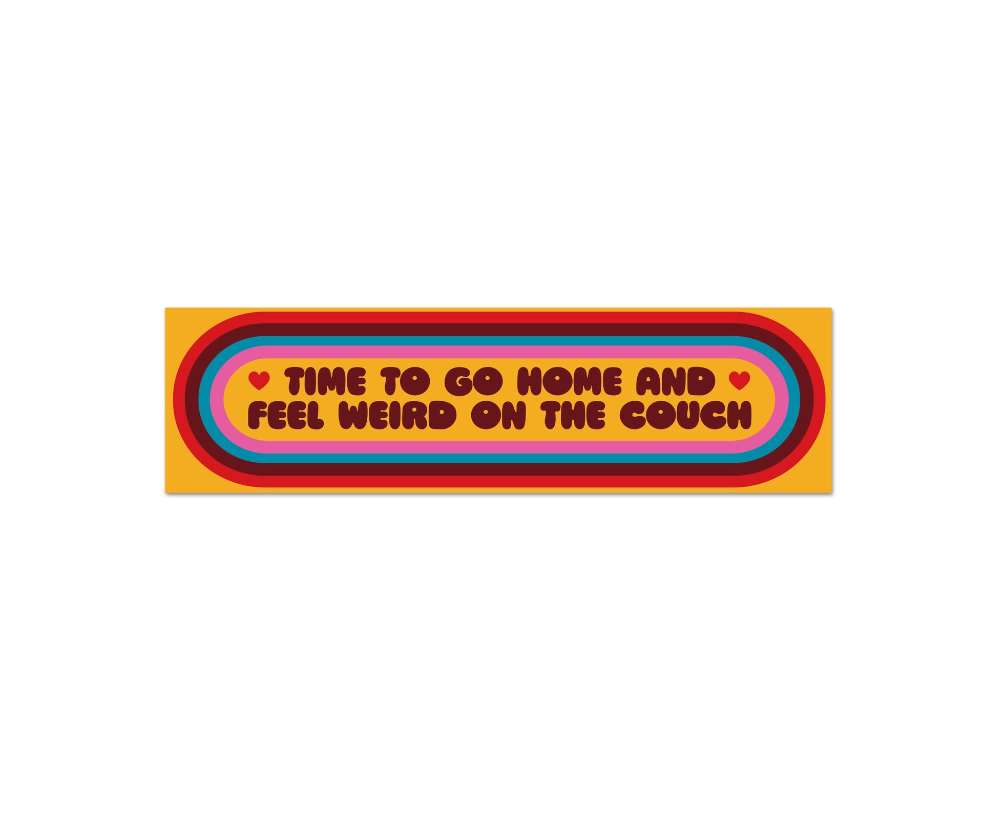 Time to Feel Weird on the Couch Sticker
