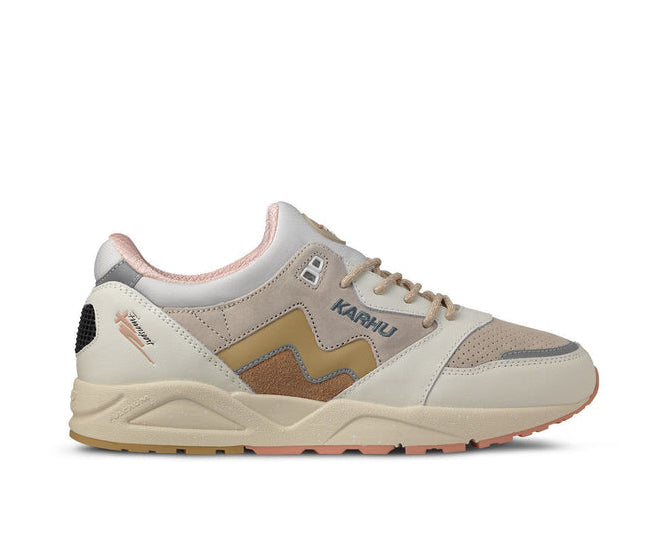 A taupe and tan sneaker from Karhu.