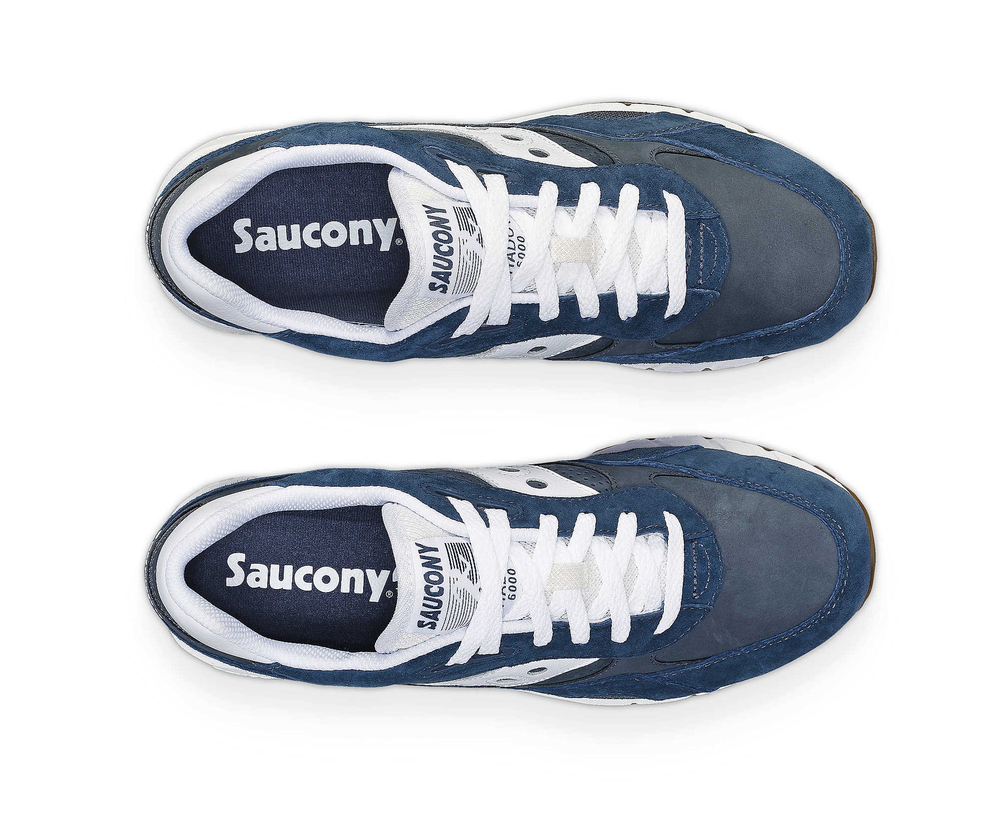 A cerulean blue sneaker with white accents from Saucony.