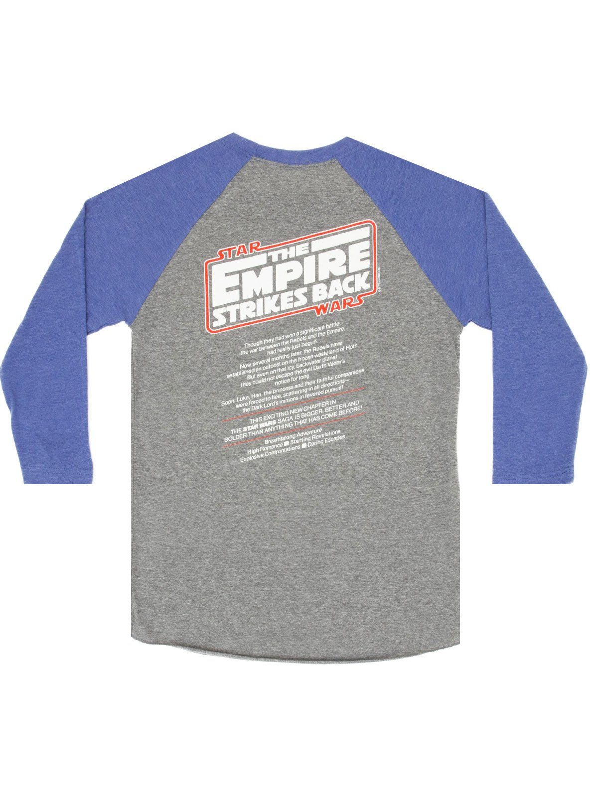 Star Wars: The Empire Strikes Back Unisex 3/4-Sleeve Raglan Shirt