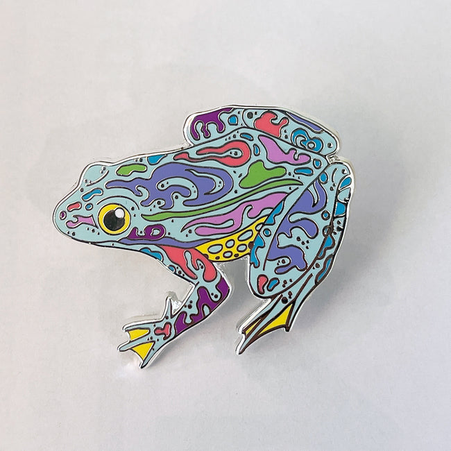 Psychedelic Frog Pin